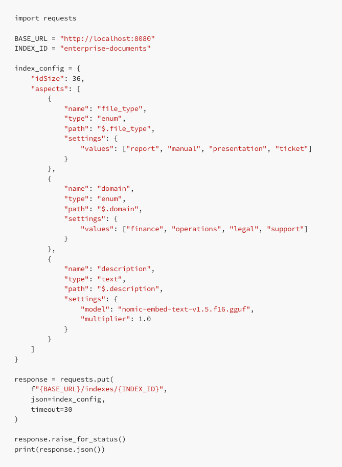Import request code sample